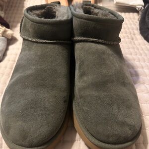 UGG Green Suede Ankle Boots